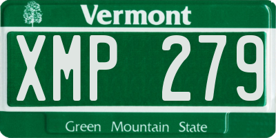 VT license plate XMP279