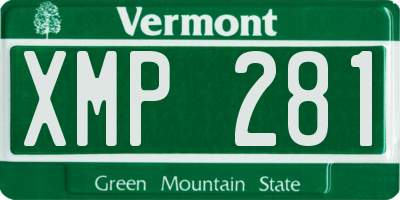 VT license plate XMP281