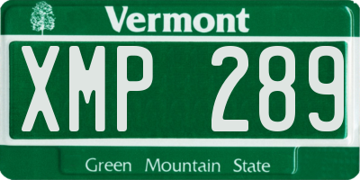 VT license plate XMP289