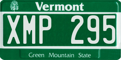 VT license plate XMP295