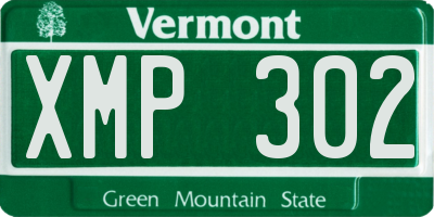 VT license plate XMP302