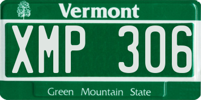 VT license plate XMP306