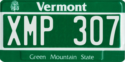 VT license plate XMP307
