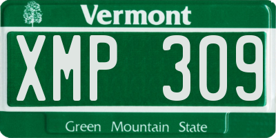 VT license plate XMP309