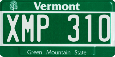 VT license plate XMP310