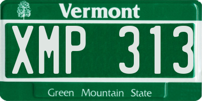 VT license plate XMP313