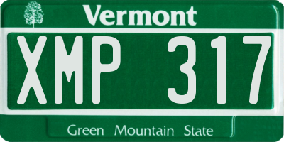 VT license plate XMP317