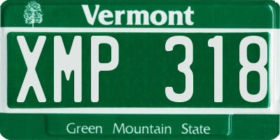 VT license plate XMP318