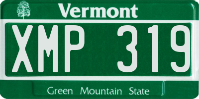 VT license plate XMP319