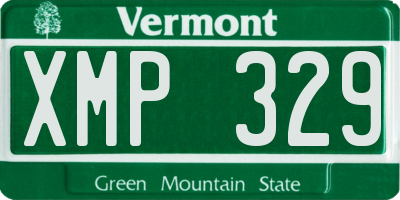 VT license plate XMP329