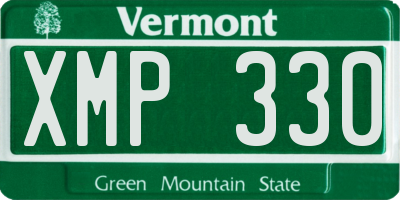VT license plate XMP330