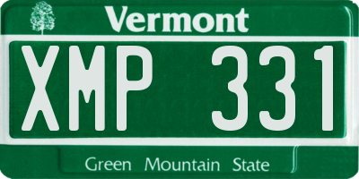VT license plate XMP331