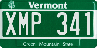 VT license plate XMP341
