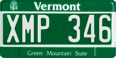 VT license plate XMP346