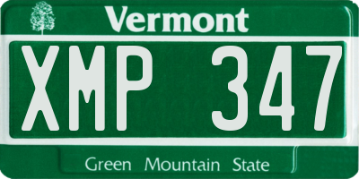VT license plate XMP347