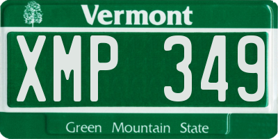 VT license plate XMP349