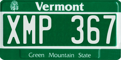 VT license plate XMP367