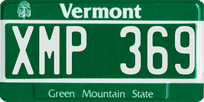 VT license plate XMP369