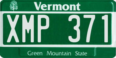 VT license plate XMP371