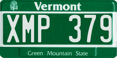 VT license plate XMP379