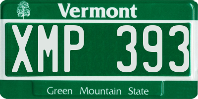 VT license plate XMP393