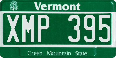 VT license plate XMP395