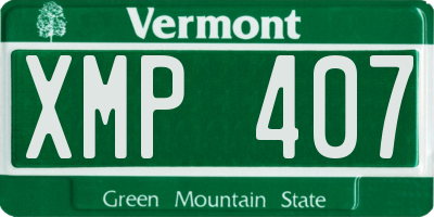 VT license plate XMP407