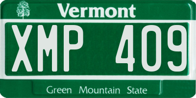 VT license plate XMP409