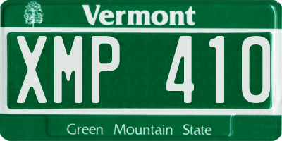 VT license plate XMP410