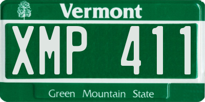 VT license plate XMP411