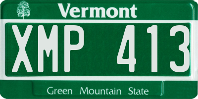 VT license plate XMP413