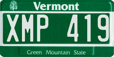 VT license plate XMP419