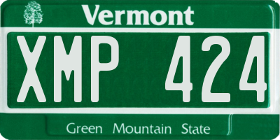 VT license plate XMP424