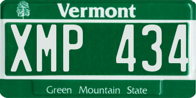 VT license plate XMP434