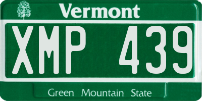 VT license plate XMP439
