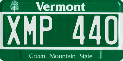 VT license plate XMP440