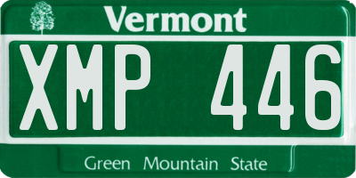 VT license plate XMP446