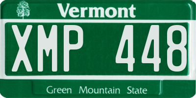 VT license plate XMP448