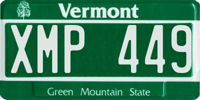 VT license plate XMP449
