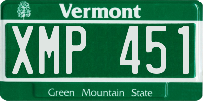 VT license plate XMP451
