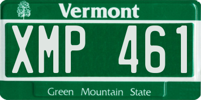 VT license plate XMP461
