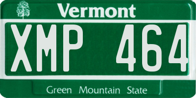 VT license plate XMP464