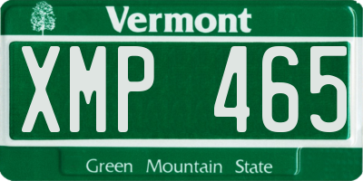 VT license plate XMP465