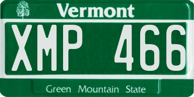 VT license plate XMP466