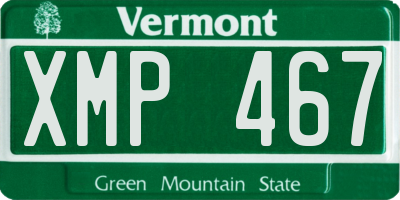 VT license plate XMP467