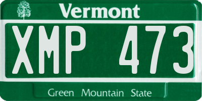 VT license plate XMP473