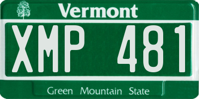 VT license plate XMP481