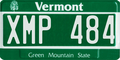 VT license plate XMP484