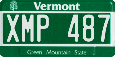 VT license plate XMP487