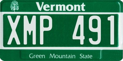 VT license plate XMP491